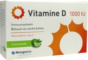 Vitamine D3 1000 IU 168 kauwtabletten - Metagenics