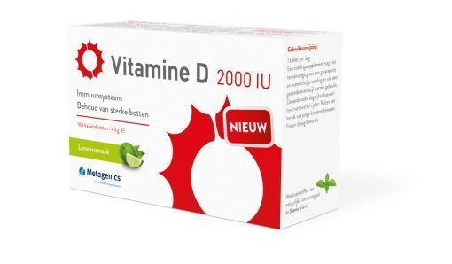 Vitamine D3 2000 IU 168 kauwtabletten - Metagenics