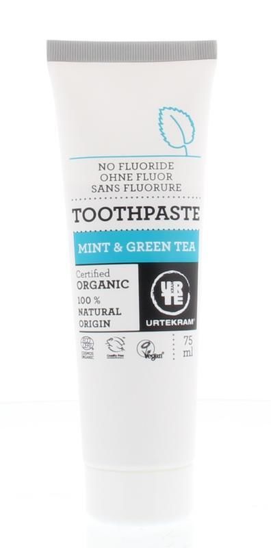 Tandpasta Mint & Groene Thee 75 milliliter - Urtekram