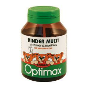 Kindermultivitaminen & Mineralen Aardbei 60 tabletten, Optimax