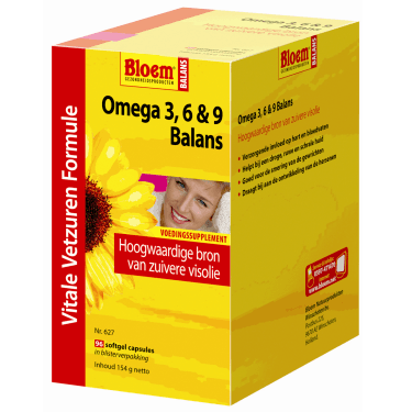 Omega 3, 6 & 9 Balans 96 softgels, Bloem
