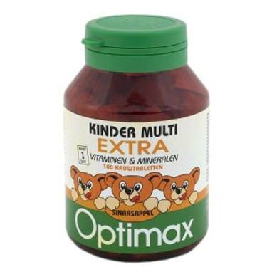 Kinder Multi Extra Vitaminen & Mineralen, 100 tabletten, Optimax