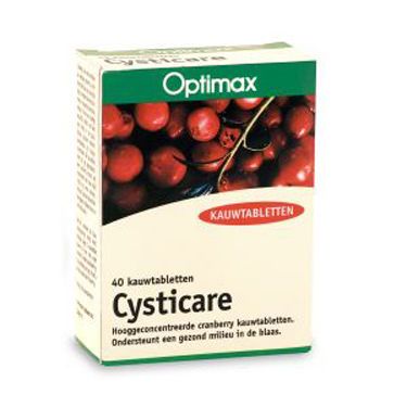 Cysticare Cranberry, 40 kauwtabletten, Optimax