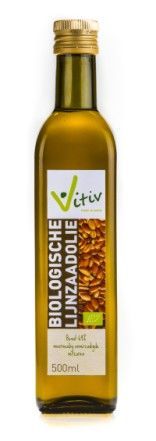 Biologische Lijnzaadolie 500 milliliter - Vitiv