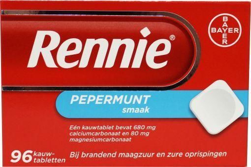 Rennie pepermunt 96 kauwtabletten - Rennie