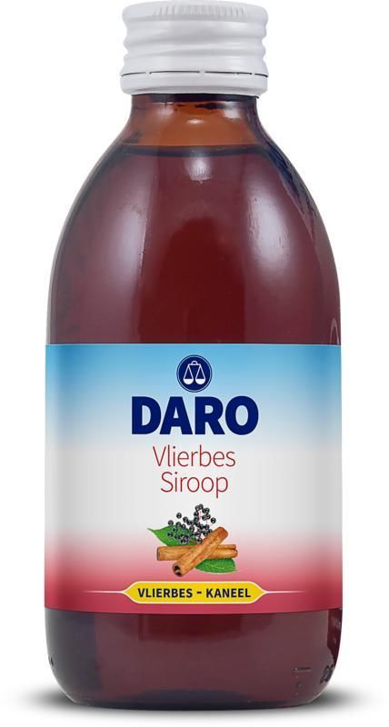 Keelsiroop Vlierbes & Kaneel 200 milliliter - Daro