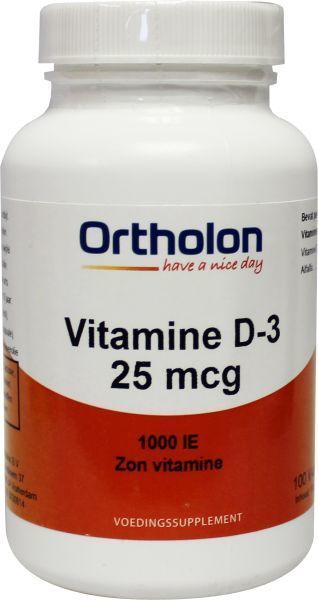 Vitamine D 25 mcg 1000 IE 100 vegetarische capsules - Ortholon