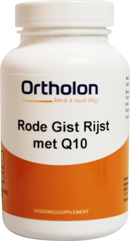 Rode Gist Rijst Q10 120 vegetarische capsules - Ortholon