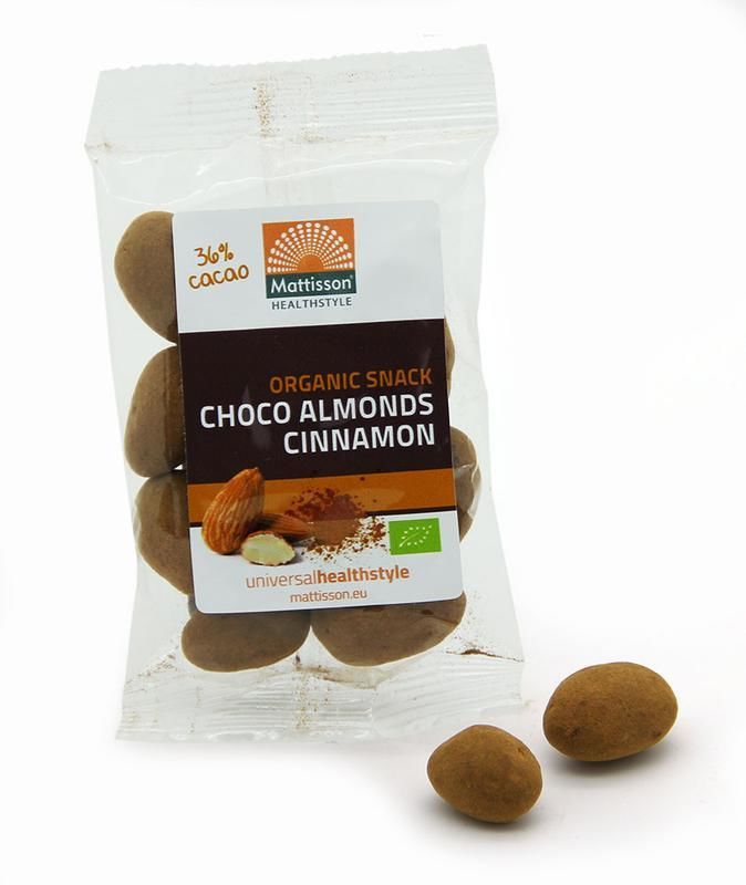 Amandelen Kaneel Snack Pure Chocolade 35 gram - Mattisson