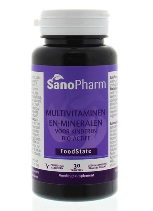 Multivitaminen & Mineralen voor Kinderen 30 tabletten - Sanopharm