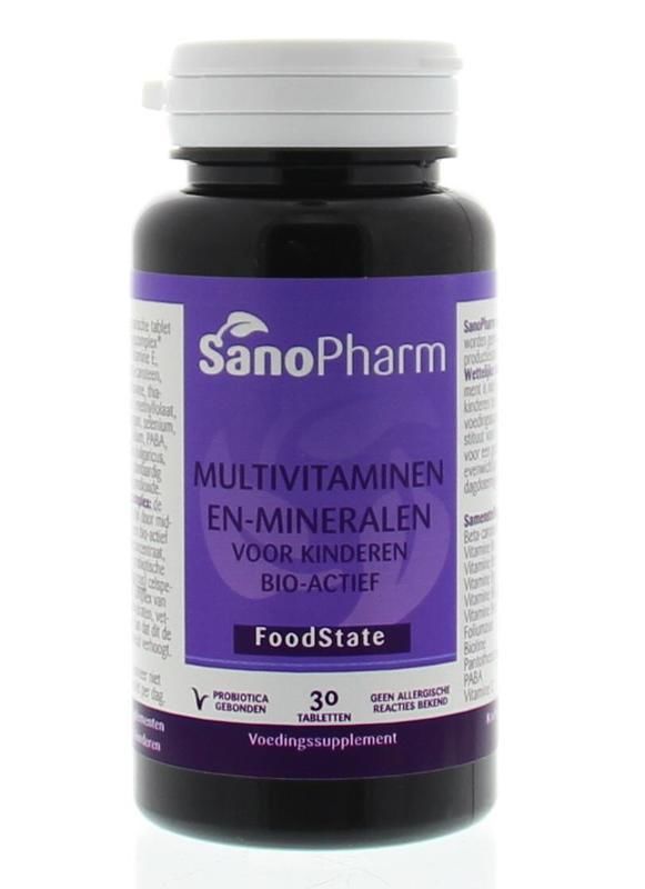 Multivitaminen & Mineralen voor Kinderen 30 tabletten - Sanopharm