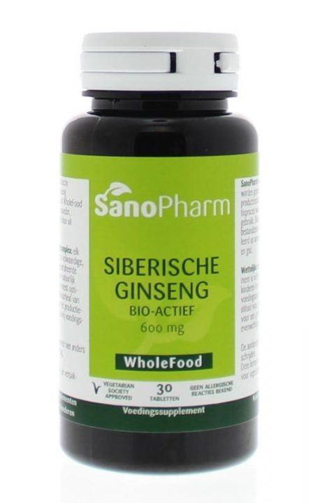 Siberische Ginseng 600 mg 30 tabletten - Sanopharm