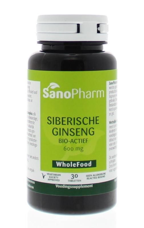 Siberische Ginseng 600 mg 30 tabletten - Sanopharm