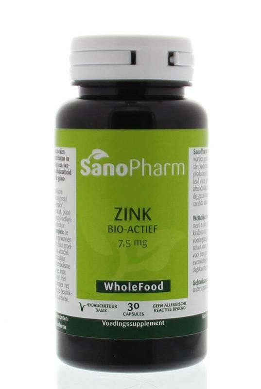 Zink 7.5 mg 30 capsules - Sanopharm
