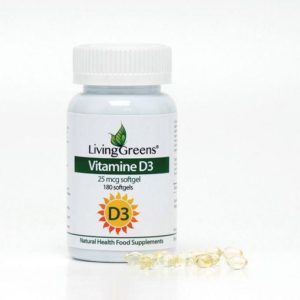 Vitamine D3 25 mcg 180 softgels - Livinggreens