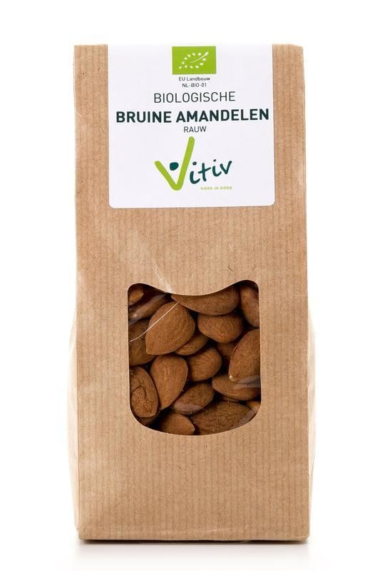 Biologische Bruine Amandelen 1000 gram - Vitiv