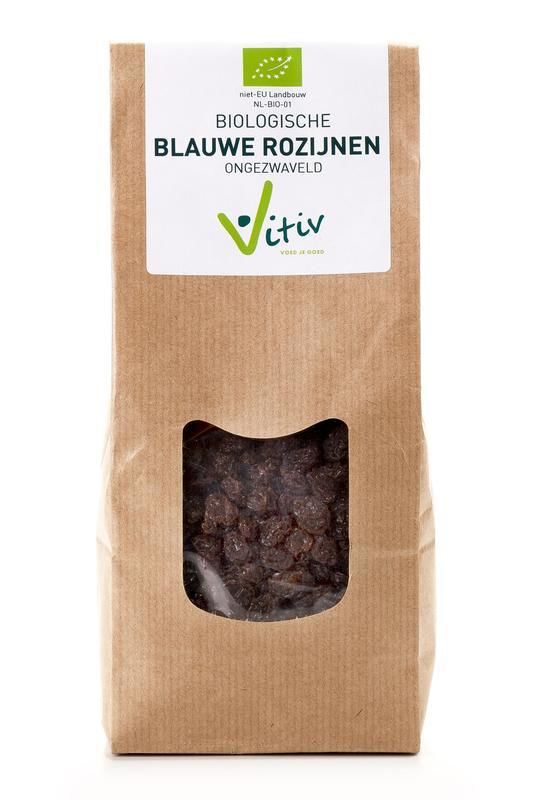 Biologische Blauwe Rozijnen 250 gram - Vitiv