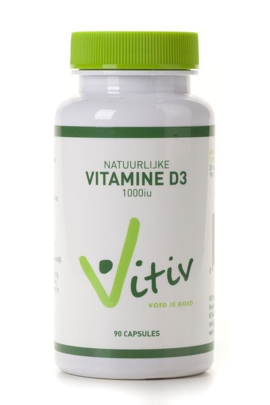 Vitamine D3 1000 iu 90 capsules - Vitiv