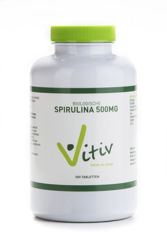 Biologische Spirulina Tabletten 500 tabletten - Vitiv