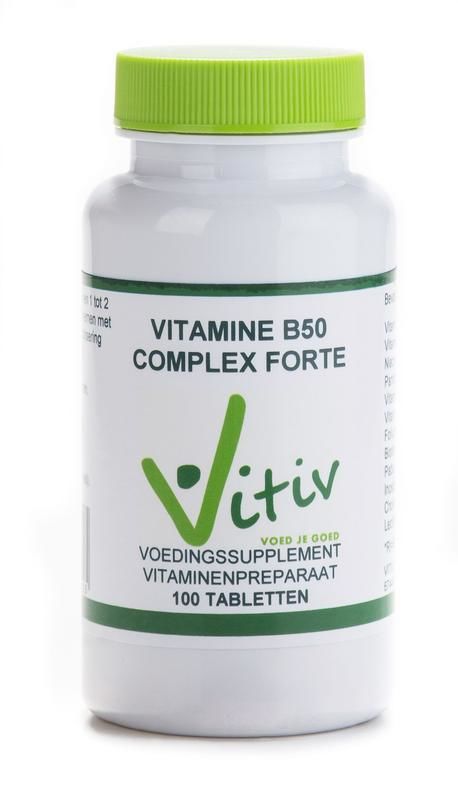 Vitamine B50 Complex 100 tabletten - Vitiv