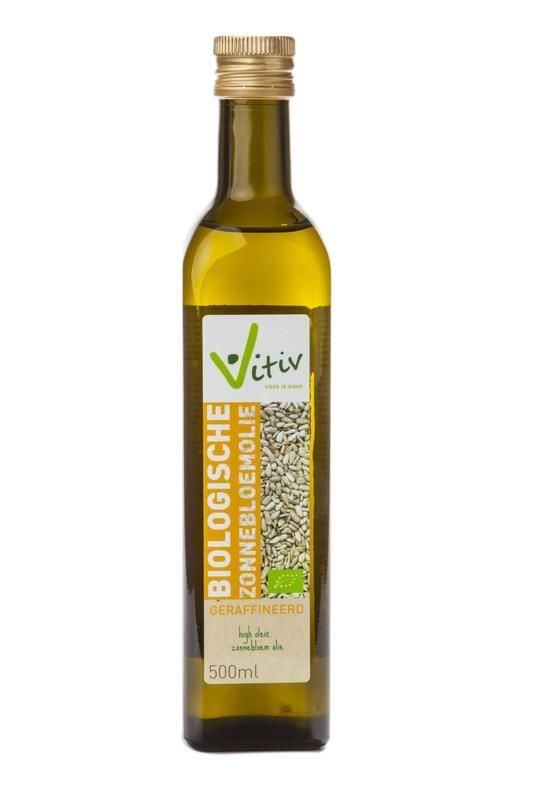 Biologische Zonnebloemolie 500 milliliter - Vitiv