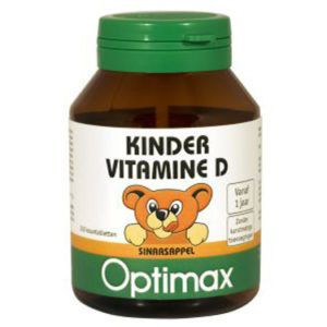 Kinder Vitamine D Sinaasappel, 100 kauwtabletten, Optimax