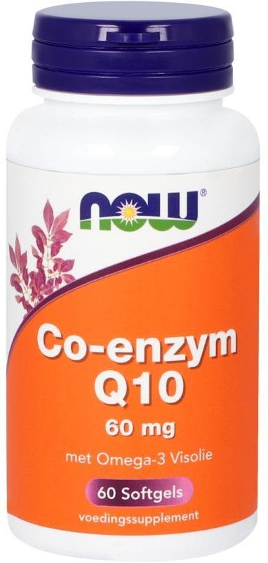Co-enzym Q10 10 60 mg met Omega 3 60 softgels capsules Now