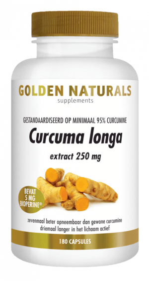 Curcuma Longa extract 250 mg Golden Naturals 180 capsules