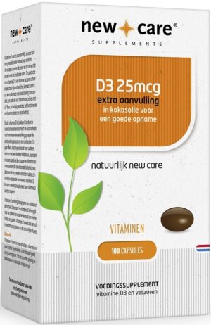 D3 25 mcg in Kokosolie 100 capsules - New Care