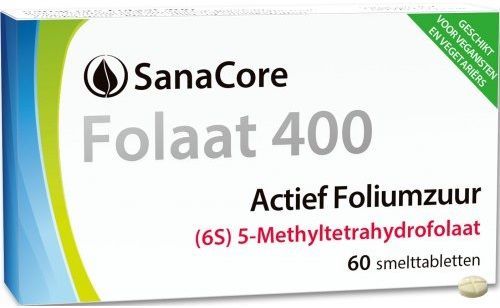 Folaat 400 (6S) 60 smelttabletten SanaCore