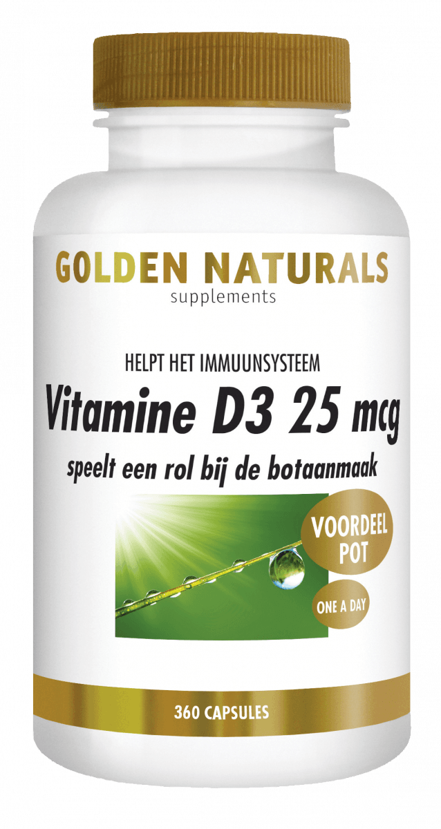 Vitamine D3 25 mcg Golden Naturals 360 capsules