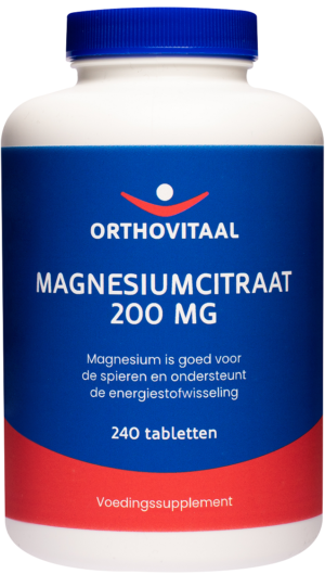 Magnesiumcitraat 200 mg 240 tabletten - Orthovitaal