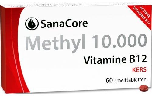Methyl 10.000 mcg Vitamine B12 Kers 60 tabletten SanaCore