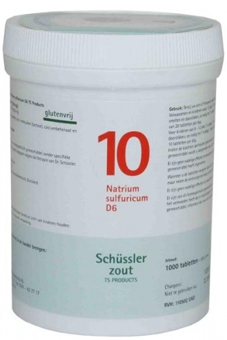 Natrium Sulfuricum D6 Schussler 10 1000 tabletten - Pfluger