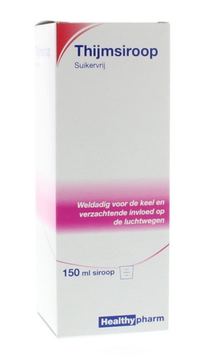 Suikervrije thijmsiroop bevat een extract van de thijmplant