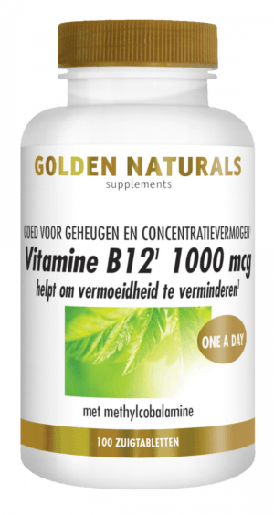 Vitamine B12 1000 mcg Golden Naturals 100 tabletten