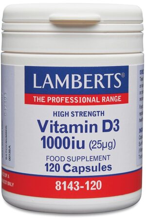 Vitamine D3 1000 IE 25 mcg 120 capsules - Lamberts