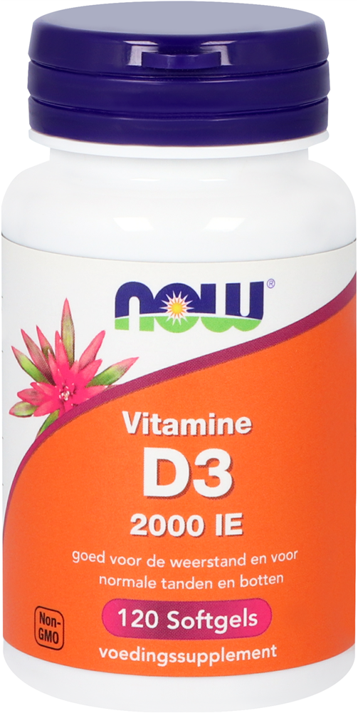 Vitamine D3 2000 IE 120 softgels - Now
