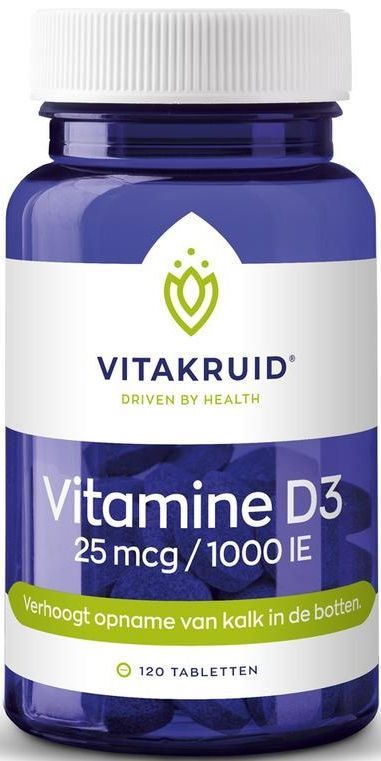 Vitamine D3 25 mcg 120 tabletten Vitakruid