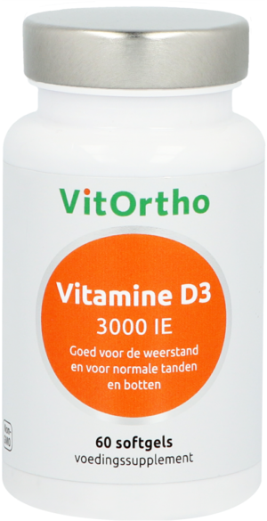 Vitamine D3 3000 IE 60 softgels - VitOrtho