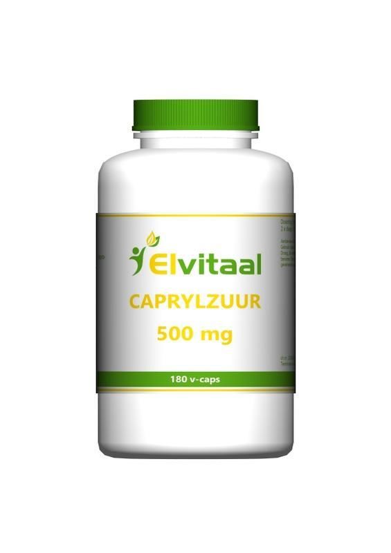 Caprylzuur 500 mg 180 vegetarische capsules - Elvitaal
