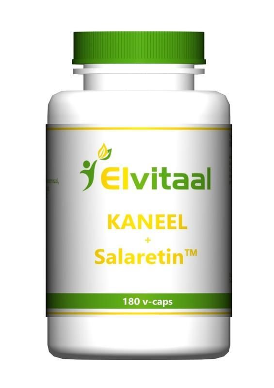 Kaneel met Salaretin 180 vegetarische capsules - Elvitaal