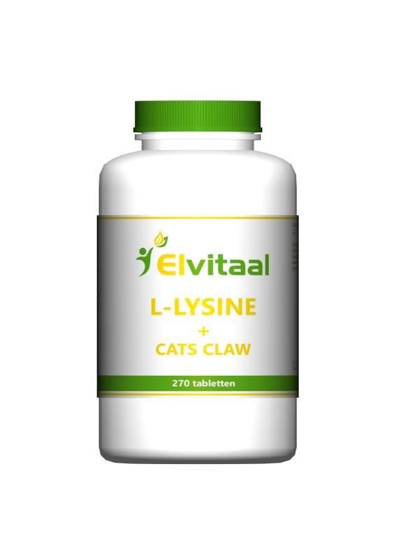 L Lysine Cats Claw 270 tabletten - Elvitaal