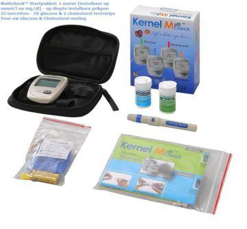 Multicheck- Glucose & Cholesterolmeter Startpakket, 1 stuk, Testjezelf