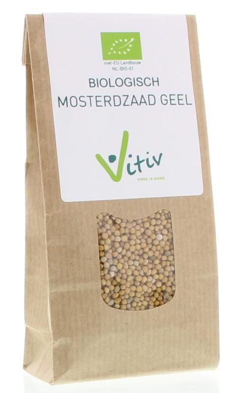 Biologisch Geel mosterdzaad 100 gram - Vitiv