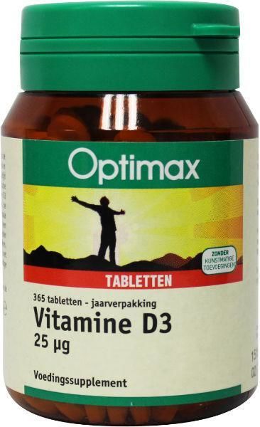 vitamine D3 25mcg 1000iu 365 tabletten Optimax