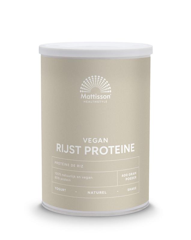 Absolute rijst proteine poeder vegan 80% 400 gram Mattisson