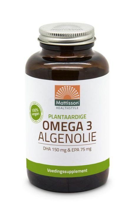 Plantaardige Omega 3 Algenolie DHA150/ EPA75 120 capsules - Mattisson