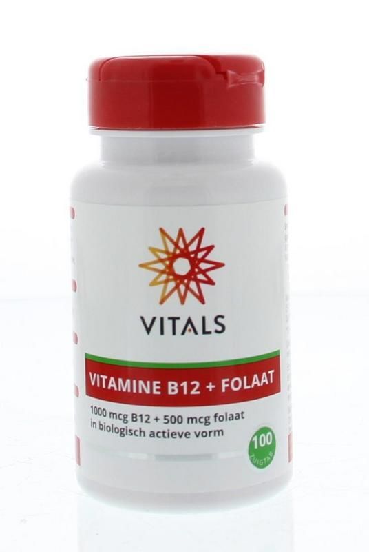 Vitamine B12 1000 mcg Folaat 500 mcg 100 zuigtabletten - Vitals