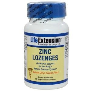 Zinc Lozenges, Natuurlijke Citrus - Sinasappel smaak, 60 Vegetarische Lozenges, Life Extension,